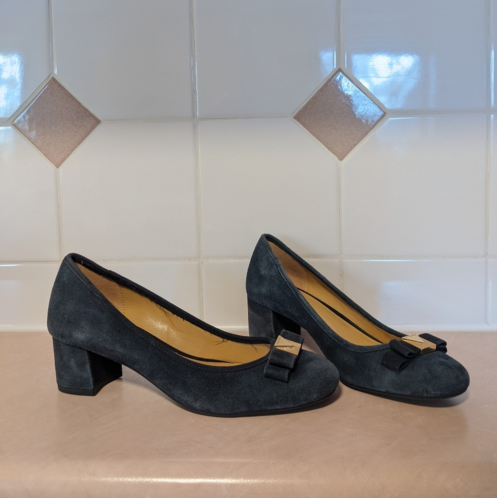 Michael Kors Block Heel Velvet Velour Pump Mary Jane